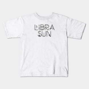 Libra sun sign celestial typography Kids T-Shirt